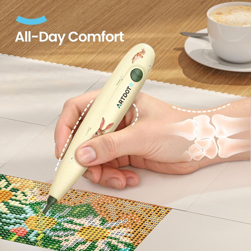ARTDOT Wireless Vacuum Pen for Diamond Art Kit for Adults, Long-Lasting Electric Pen for Diamond Painting Accessories and Tools - Image 3